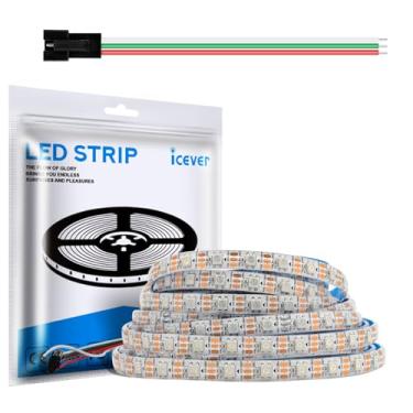 Imagem de Fita de luzes LED WS2812B de 5 V, 300 LEDs RGB IC 5050SMD endereçáveis individuais - PCB branco flexível IP65-60LEDs/m MagicRGB Dream Color para projetos DIY Chasing Color (sem fonte de alimentação e