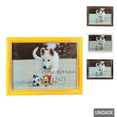 Imagem de Porta Retrato 15x21 de Madeira Color - Tudo em Caixa