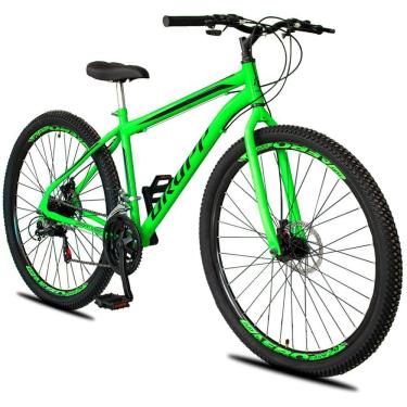Imagem de Bicicleta 29 Dropp Sport Aço 21 Marchas Freio A Disco - Verde+preto - 18 Verde+preto