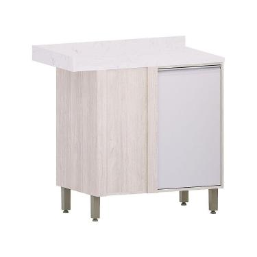 Imagem de Balcão De Canto Reto De Cozinha Com Tampo 95cm 1 Porta