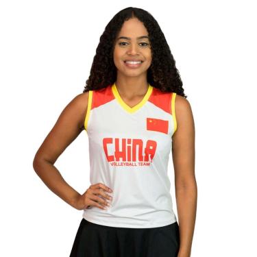Imagem de Camisa de Vôlei China Branca Feminina-Feminino
