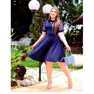 Imagem de Vestido Feminino Evangélico Rodado Lançamento Oferta - Universo do Clo