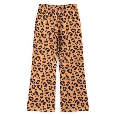 Imagem de Calça Bailarina Inverno Menina Marrom em Suplex Felpado Oncinhas - Mol