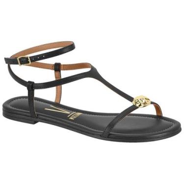 Imagem de Sandália Rasteira Feminina Pelica Preto Vizzano 6235.1711, 36