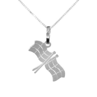 Imagem de Colar Bandeira Corrida Coleção Esportes Prata 925 - Sam Joias