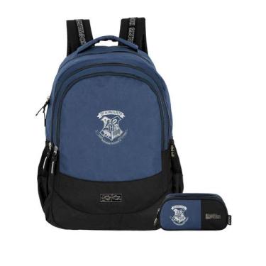 Imagem de Kit Harry Potter Mochila Costas + Estojo Triplo Oficial Luxo - Luxcel
