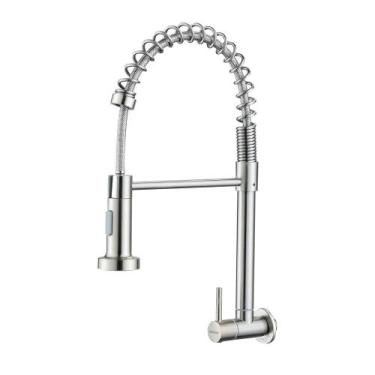 Imagem de Torneira De Parede Cozinha Gourmet Inox 304 Prata Brinovar