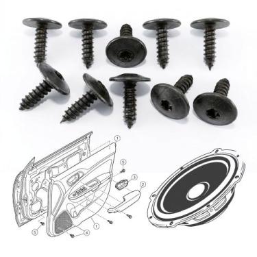 Imagem de Parafuso Torx Fixação Para-Barro Forro Porta Auto Falantes Para-choque