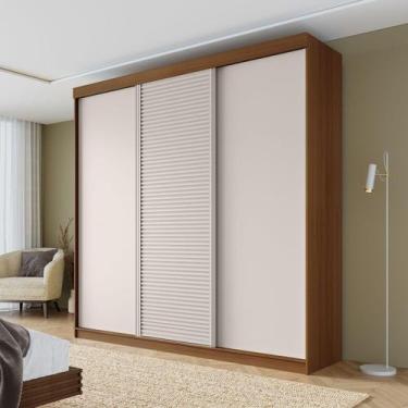 Imagem de Guarda-roupa Casal 3 Portas de Correr Samambaia Cabecasa Madeiramadeir