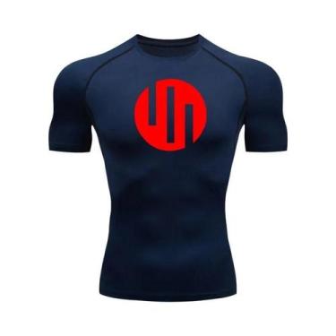 Imagem de Camiseta De Compressão Branca Masculina Para Corrida, Secagem Rápida, 