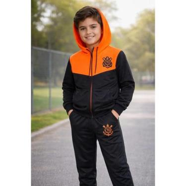 Imagem de Conjunto Infantil e juvenil Menino Esporte - sem marca, Laranja, 4