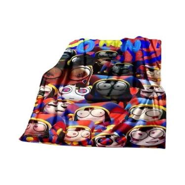 Imagem de Cobertor Digital Circus Cartoon De Flanela Quente E Confortável Para S