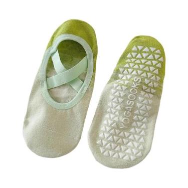 Imagem de Meias Antiderrapantes Para Pilates Femininas Com Bordado De Cereja, De