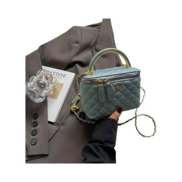 Imagem de Bolsa De Ombro Feminina Grande Capacidade Com Padrão Diamante E Alça A