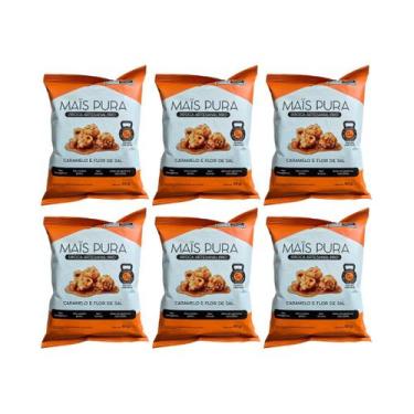 Imagem de Kit 6 Pipoca Natural com Proteína e Colágeno  Caramelo e Flor de Sal 5