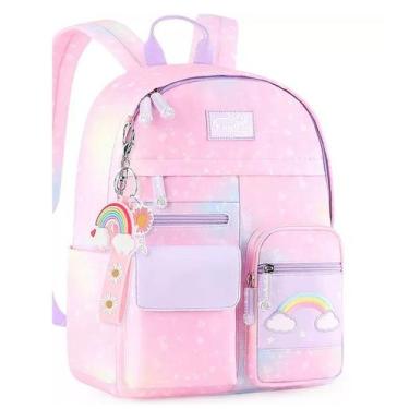Imagem de Mochila Escolar Meninas Reforçada Rosa Volta Aulas Infantil - LUSIT