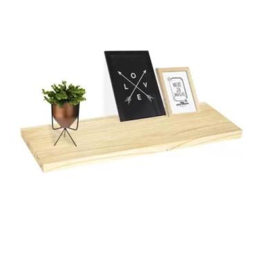 Imagem de Prateleira Madeira Pinus 45cm Suporte Invisível Flutuante Decor - STOL