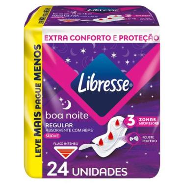 Imagem de Absorvente Com Abas Libresse Noturno Boa Noite 24 Unidades