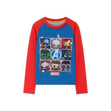 Imagem de Camiseta UV Vingadores Manga Longa Infantil 1 a 4 anos - - Marvel, Azu