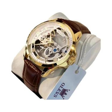 Imagem de Relógio Mecânico Automático De Luxo Masculino OLEVS 6661 Com Mostrador