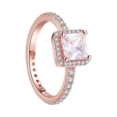 Imagem de Conjunto De Anéis De Casamento Em Prata Esterlina 925 Banhado a Ouro R