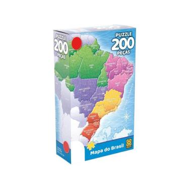 Imagem de Quebra-cabeça 200 peças Mapa do Brasil - Grow