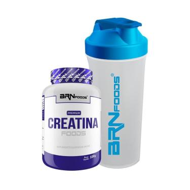Imagem de Kit PREMIUM Creatina 100g + Coqueteleira - 600ml - BRN Foods-Unissex