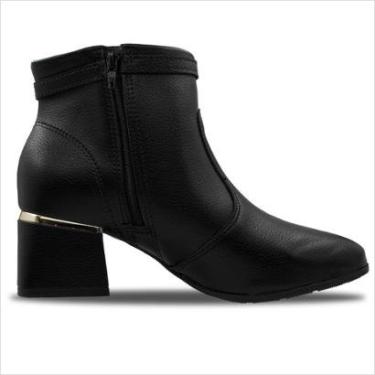 Imagem de Bota Feminina Modare Cano Baixo Salto Grosso Zíper-Feminino
