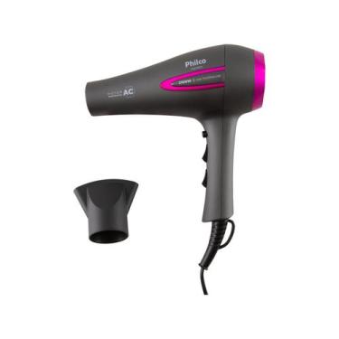 Imagem de Secador de Cabelos Philco 2100W PSA3300 Íons Tourmaline, Cinza e Rosa,