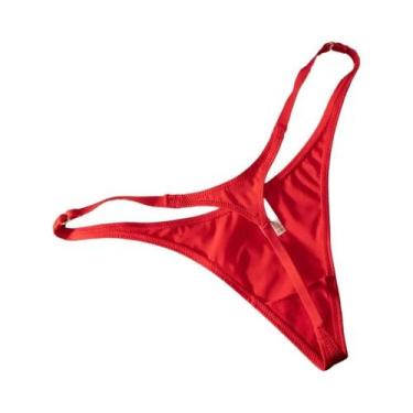 Imagem de Calcinhas Tanga De Cintura Baixa Com Estampa De Leopardo Para Mulheres