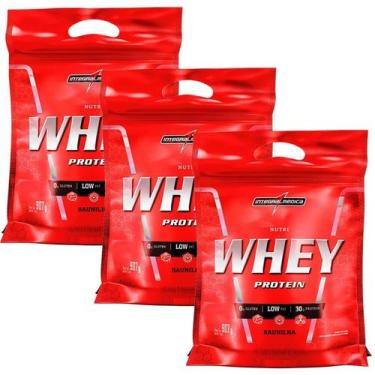 Imagem de Combo 3 - Nutri Whey Protein - Refil Baunilha 907g - Integralmédica - 