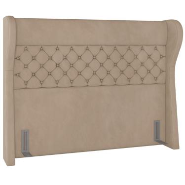 Imagem de Cabeceira Cama Box Casal Queen 160cm P05 Madrid Veludo Bege