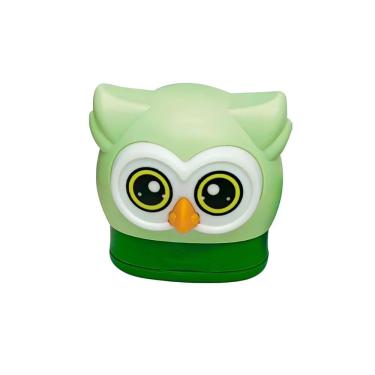 Imagem de Apontador Duplo com Depósito Molin Coruja Compatível com Lápis Normal e Jumbo para Uso Escolar Verde