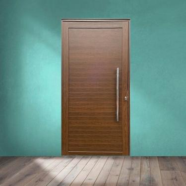 Imagem de Porta Lambril com Puxador Linha Roma 210x90 Amadeirada Lado Direito Marrom