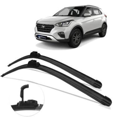 Imagem de Kit Par Dianteiro Palhetas Limpador de Parabrisa Hyundai Creta 2017 20