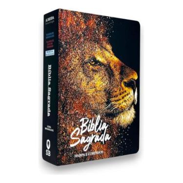 Imagem de Bíblia Sagrada Pentecostal Letra Hipergigante Harpa Corinhos Índice Lu