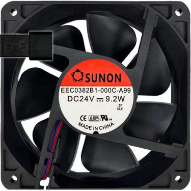 Imagem de Ventoinha EEC0382B1-000C-A99 24V 9.2W 3L 3P 120X120X38MM E2 - Sunon