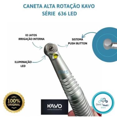 Imagem de CANETA Alta Rotação KAVO SMART Series 636 CP LED Peças de mão Odonto D