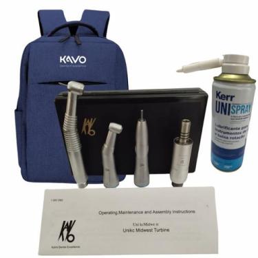 Imagem de KIT ACADEMICO ODONTOLOGICO KAVO SÉRIE 636 LED COM MOCHILA E UNISPRAY P
