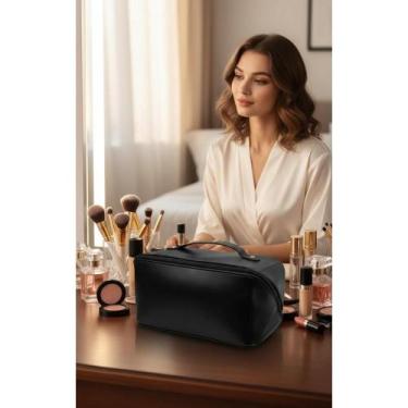 Imagem de Necessaire Preta Elegante: Maquiagem e Viagem Organizada - Congratulat