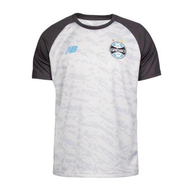 Imagem de Camiseta Masculina New Balance Grêmio Treino 2026 Cinza-Masculino
