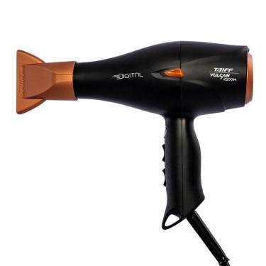 Imagem de Secador Taiff Vulcan Digital - 5 Temperaturas, 2500W, Preto/Dourado