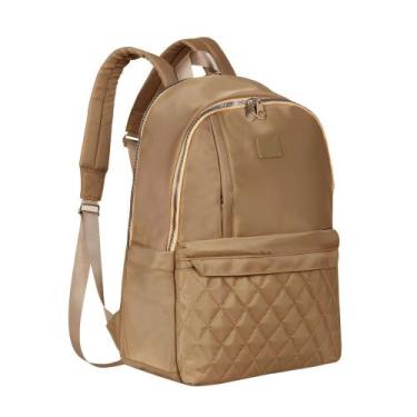 Imagem de Mochila Executiva 17" Feminina 4 Divisórias Bege GW26108TA - Clio - Se