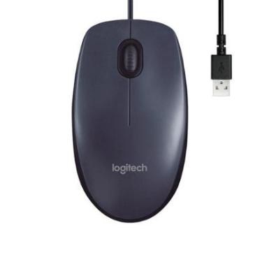 Imagem de Mouse com fio USB Logitech M90 com Design Ambidestro e Facilidade Plug and Play - 910-0...