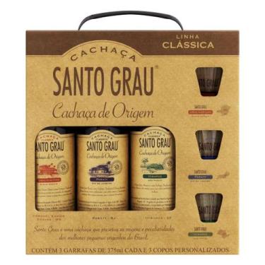 Imagem de Cachaça Santo Grau Kit 3 Unidades 375ml