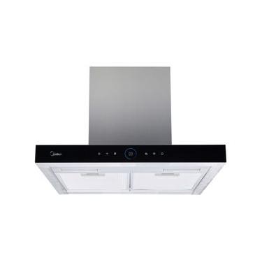 Imagem de Coifa de Parede Midea 60cm com 03 Velocidades, Smart Pro Touch Inox e Preto - MH60M77AT...