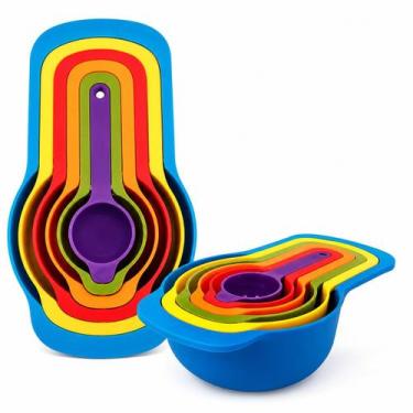 Imagem de Kit Medidor de Cozinha com 6 Pçs Colheres de Xícaras Medidores Colorid