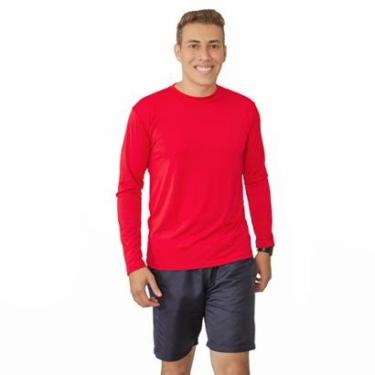 Imagem de Camisa Proteção UV 50+ Masculina Manga Longa Camiseta Solar Térmica Praia Pescaria Cicl...