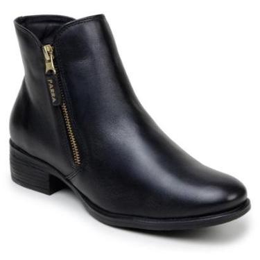 Imagem de Bota Cano Curto Feminina Chelsea Com Zíper Lateral 100% Em Couro Legítimo Salto Baixo-F...