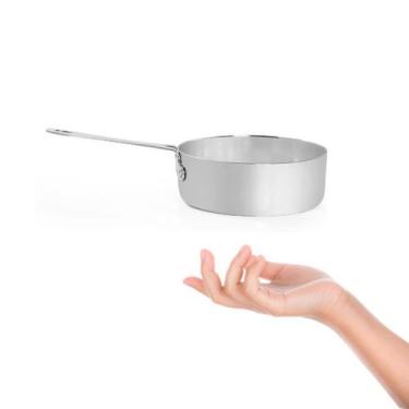 Imagem de Panela Mini Cabo Aço Inox Entrada Molho Couvert Buffet 380ml - GOURMET